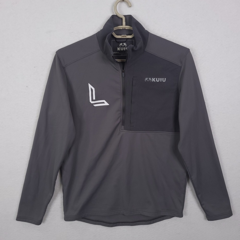 KUIU 1/4 Zip Pullover Mens Small Grey Performance Tactical Midlayer‎ Hunting